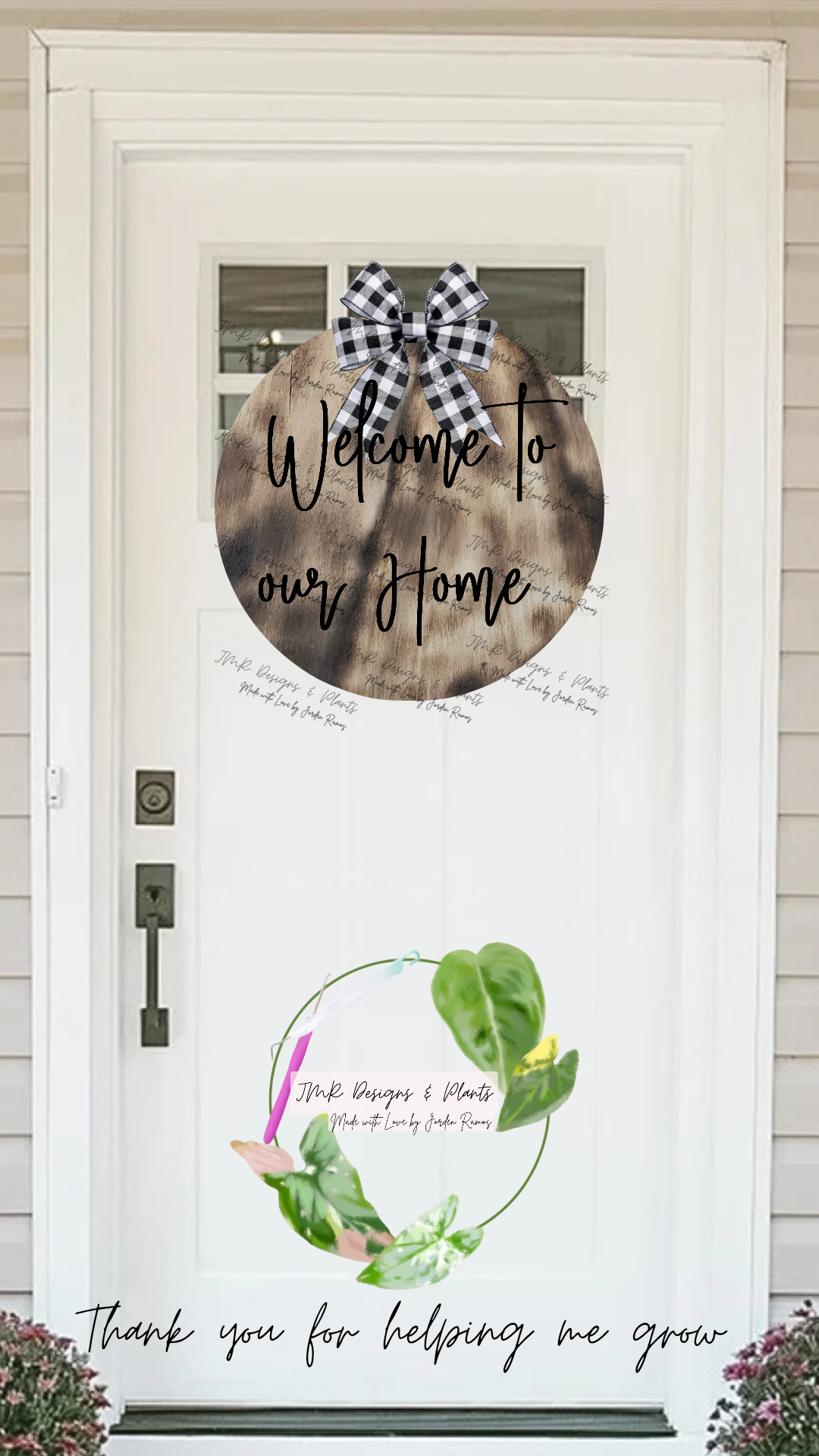 12"/14" Circle Welcome Sign Design Welcome to Our Home