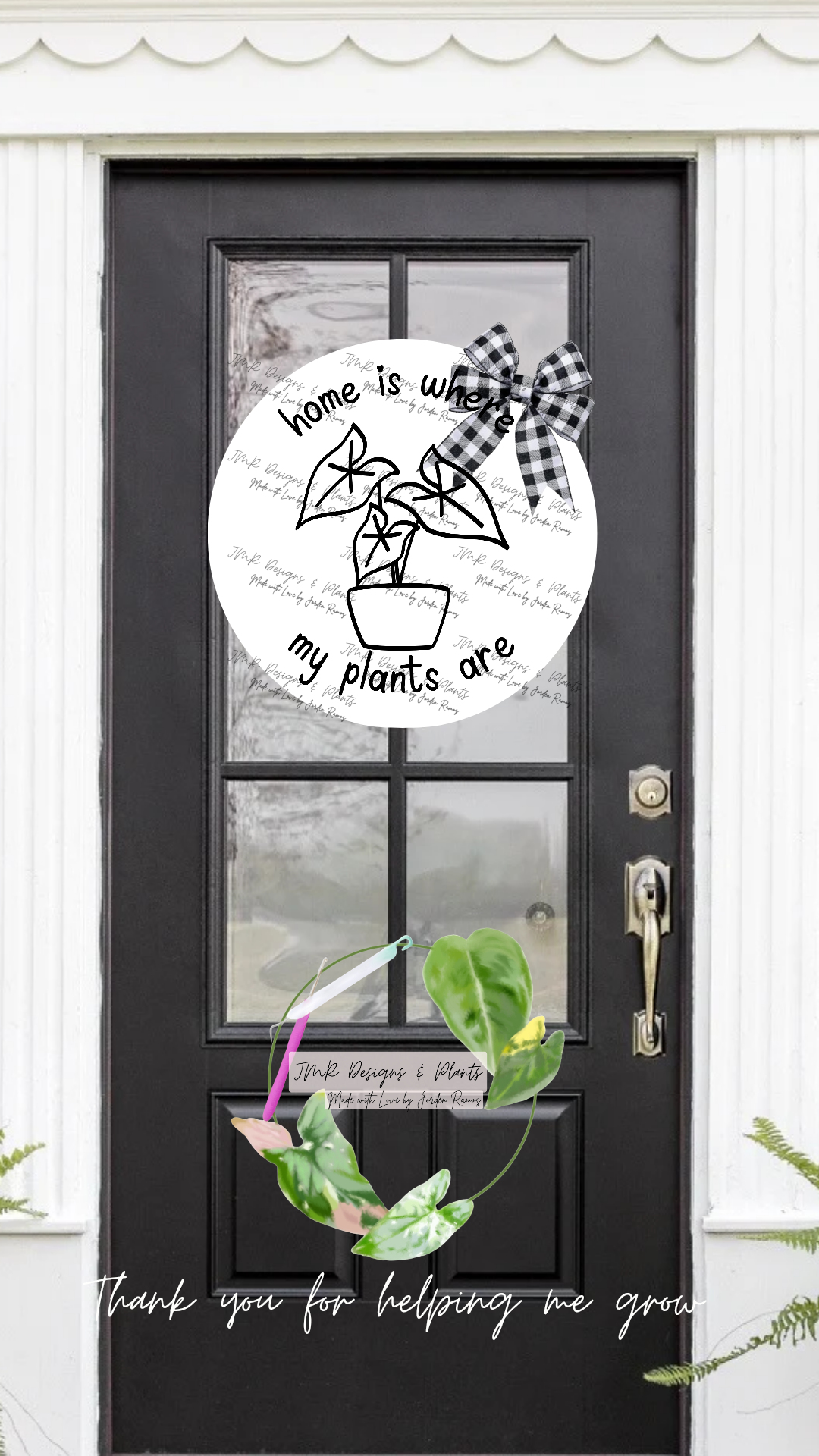 12"/14" Circle Welcome Sign Design Home is Where my Plants are