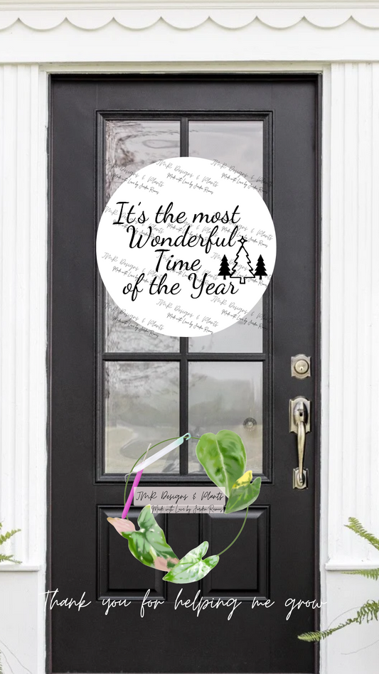 12"/14" Circle Sign Design It's the most Wonderful time