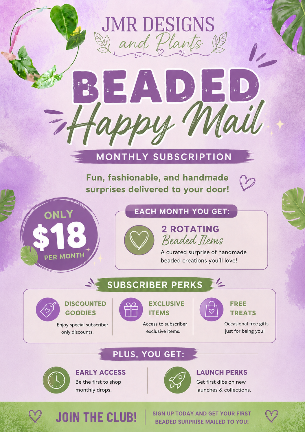 Beaded Happy Mail