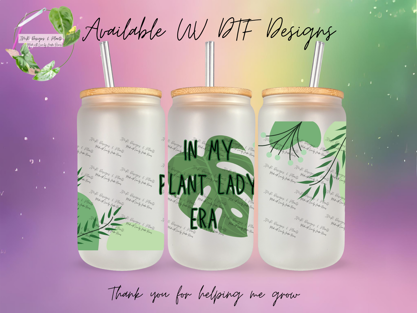 16/20 oz Wrap In my Plant Lady Era W/ Monstera Leaf