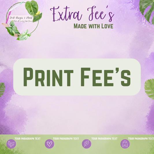Sublimation Print Fee