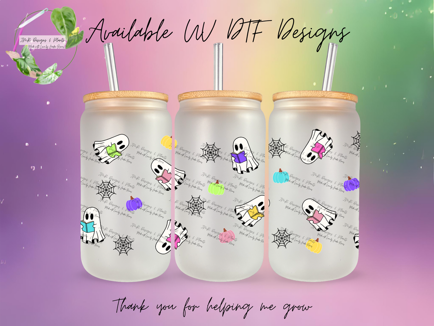 16/20 oz Wrap Ghost Reading