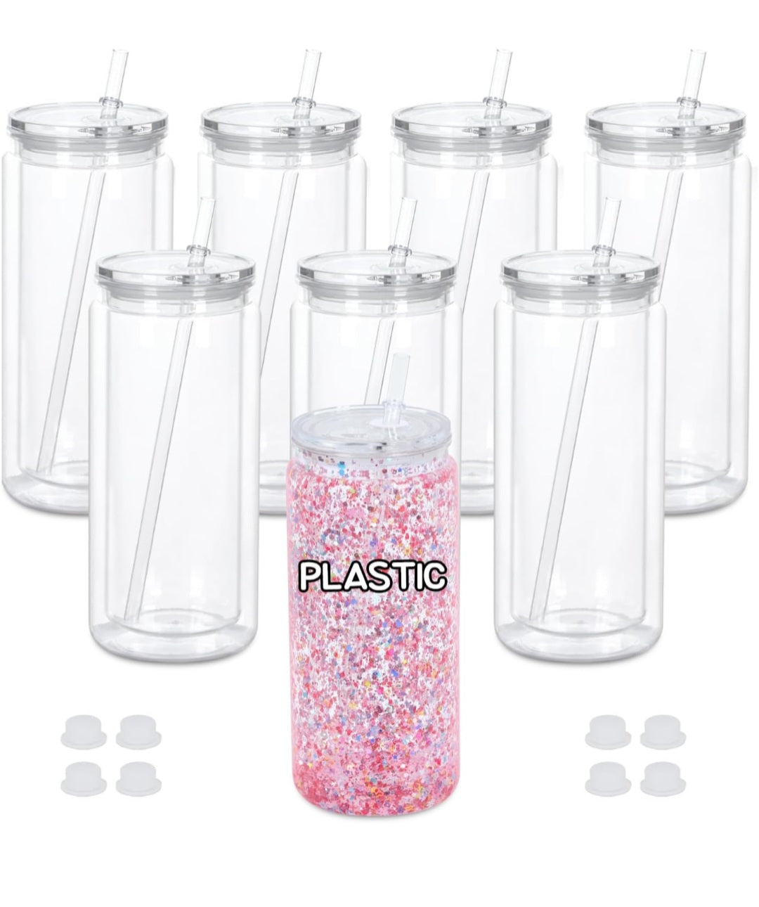 20 oz Acrylic Snow Globe Tumbler