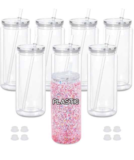 20 oz Acrylic Snow Globe Tumbler