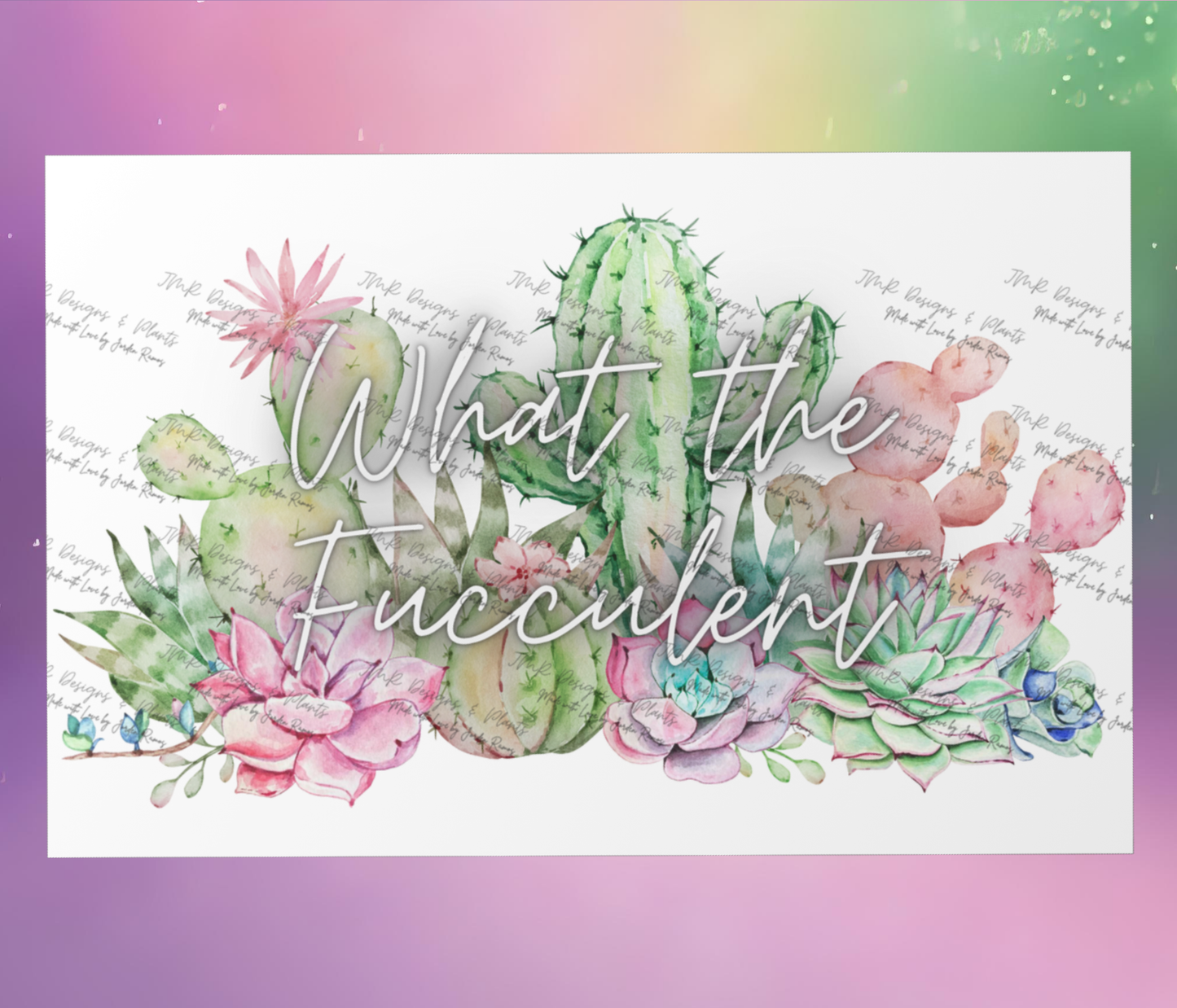 10"X8"/12"X8" Wall Decor What the Fucculent Cactus