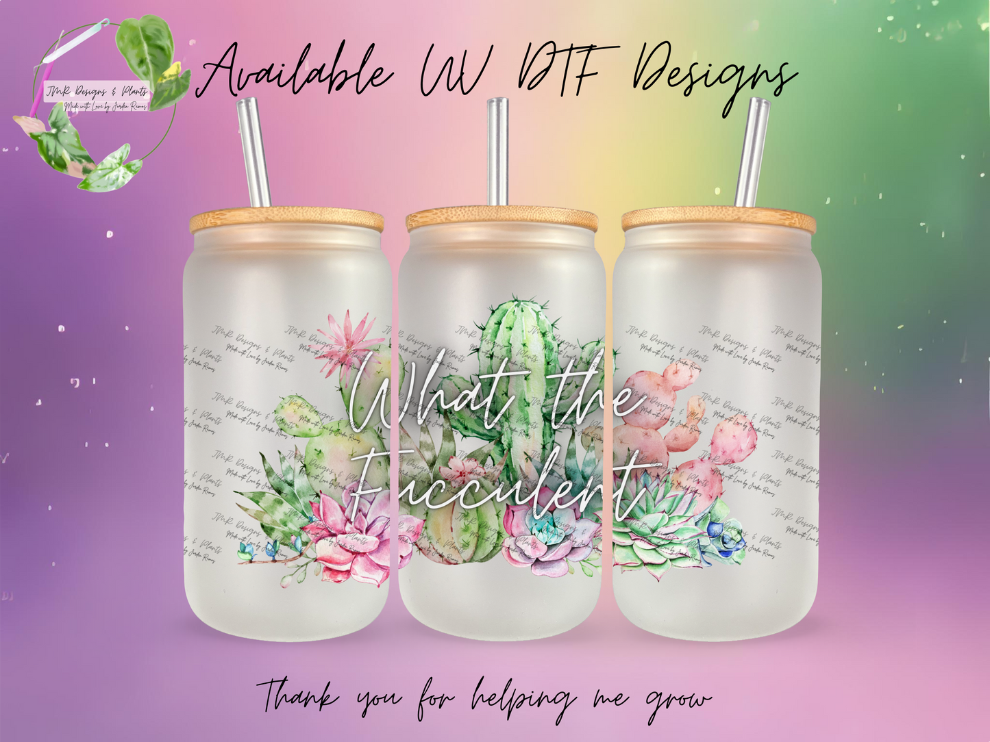 16/20 oz Wrap What the Fucculent Cactus