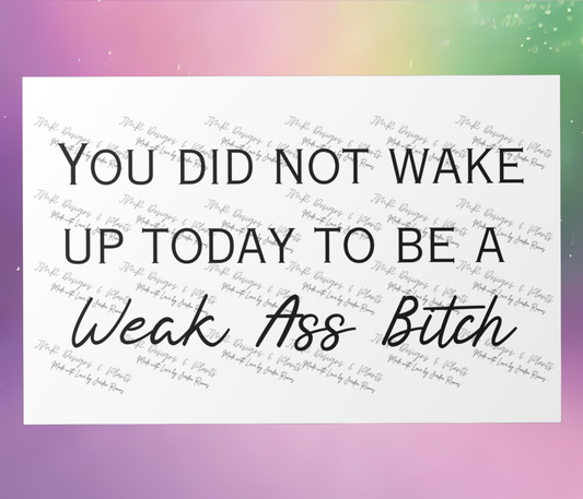 10"X8"/12"X8" Wall Decor You did not wake up today to be a Weak Ass Butch