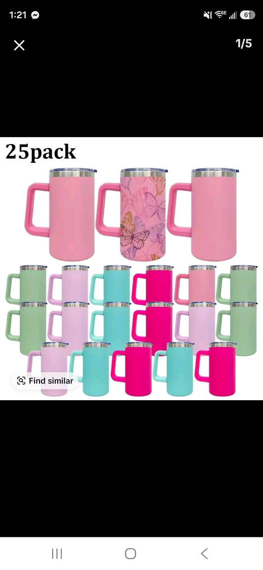 20 oz Coated Stainless Steel Mug