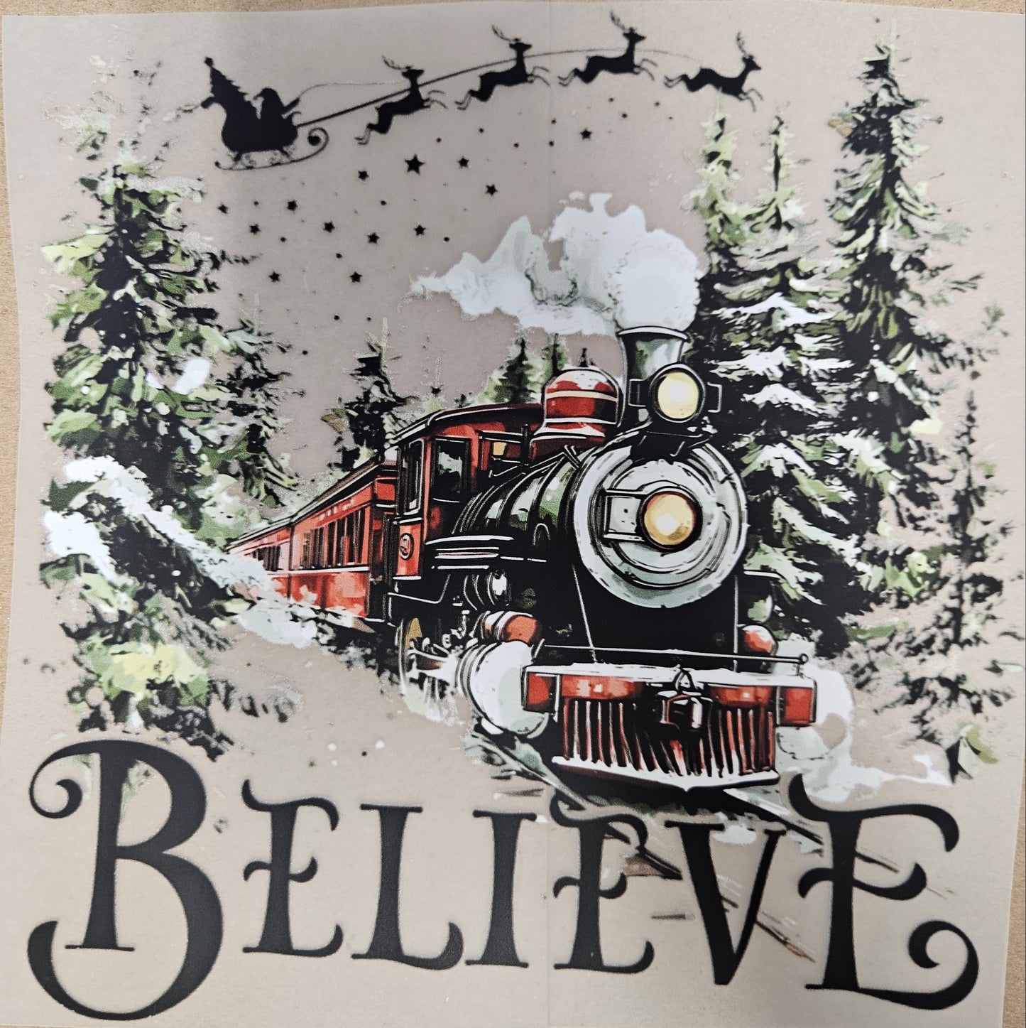 DTF Apparel Believe Christmas