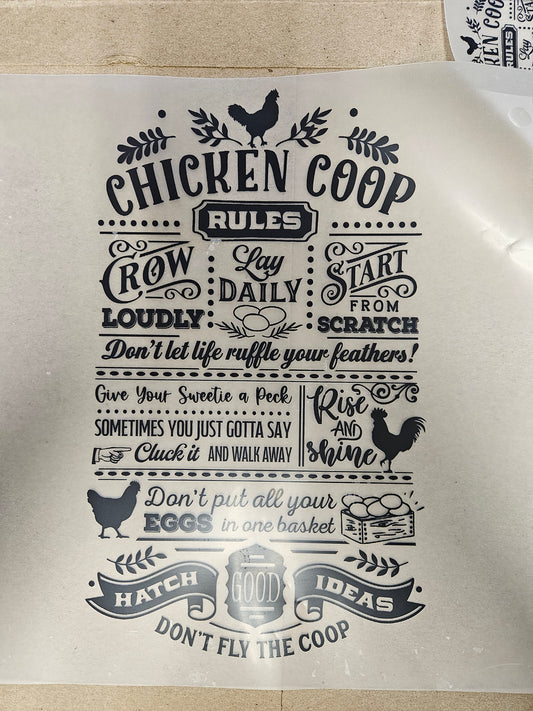 DTF Apparel Chicken Coop Rules