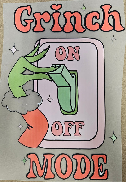 DTF Apparel Grinch Mode Pink